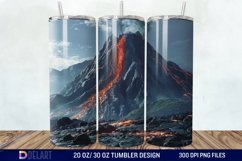 3D Volcano Mountains Tumbler Wrap Product Image 1