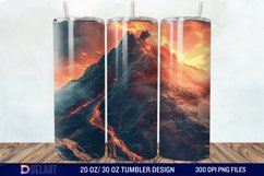 3D Volcano Mountains Tumbler Wrap Product Image 1
