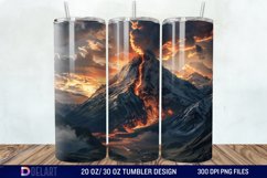3D Volcano Mountains Tumbler Wrap Product Image 1