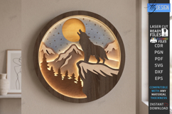 3D Wall Decor Laser Cut | Layered Wall Art | Home Decor |CNC Product Image 1