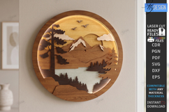 3D Wall Decor Laser Cut | Layered Wall Art | Home Decor |CNC Product Image 1