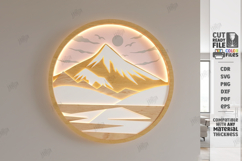 3D Layered Wall Art Laser Cut | Modern Home Interior Art SVG Product Image 1