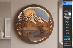 3D Wall Decor Laser Cut | Layered Wall Art | Home Decor |CNC Product Image 1