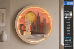 3D Wall Decor Laser Cut | Layered Wall Art | Home Decor |CNC Product Image 1