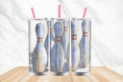 3D Watercolor Bowling Pins Tumbler Wrap Bundle Product Image 4