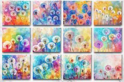 3D Watercolor Dandelions Flowers Tumbler wrap Bundle Product Image 2