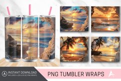 3D Watercolor Fall Tumbler Wrap Product Image 1