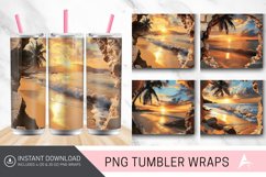 3D Watercolor Fall Tumbler Wrap Product Image 1
