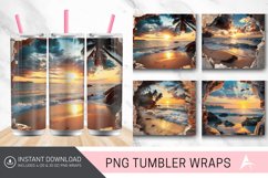 3D Watercolor Fall Tumbler Wrap Product Image 1