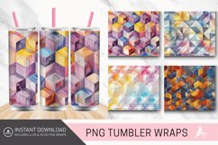 3D Watercolor Geometrical Tumbler Wrap Product Image 1