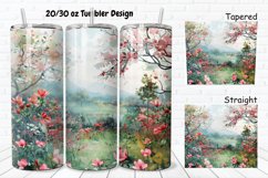 3D Watercolor Scenery 20/30oz Skinny Tumbler Product Image 1