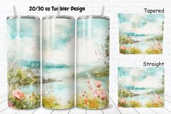 3D Watercolor Scenery 20/30oz Skinny Tumbler Product Image 1