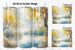 3D Watercolor Scenery 20/30oz Skinny Tumbler Product Image 1