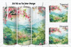 3D Watercolor Scenery 20/30oz Skinny Tumbler Product Image 1