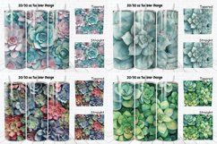 3D Watercolor Succulent Tumbler Bundle Product Image 4