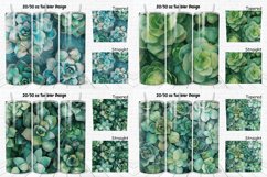 3D Watercolor Succulent Tumbler Bundle Product Image 3