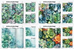 3D Watercolor Succulent Tumbler Bundle Product Image 7