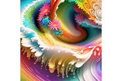 20 Oz 3D Colorful Wavy Background Tumbler Sublimation Warps Product Image 6