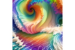 20 Oz 3D Colorful Wavy Background Tumbler Sublimation Warps Product Image 7