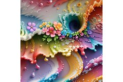 20 Oz 3D Wavy Background Flowers Tumbler Sublimation Warps Product Image 6