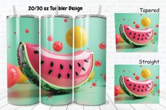 3D Watermelon Inflated 20/30oz Skinny Tumbler Product Image 1