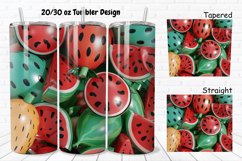 3D Watermelon Inflated 20/30oz Skinny Tumbler Product Image 1