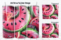 3D Watermelon Inflated 20/30oz Skinny Tumbler Product Image 1