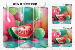 3D Watermelon Inflated 20/30oz Skinny Tumbler Product Image 1