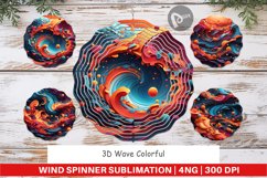 Wind Spinner 3D Wave Colorful Product Image 1