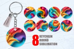 3D Wave Liquid Keychain | Keyring Product Image 1
