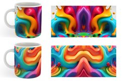 3D Wave Liquid Mug sublimation design Product Image 3