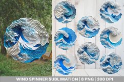 3D Wave Paper Art Wind Spinner | Sublimation Spinner Design Product Image 1