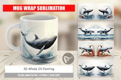 Mug Wrap Design 3D Whale Painting Product Image 1