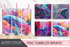 3D Whale Color Odyssey Tumbler wrap Product Image 1