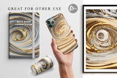 3D Whirlpool Gold Color | Digital Paper Product Image 3