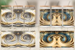 3D Whirlpool Gold Color Glass Can Wraps Product Image 5