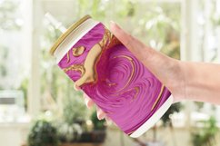 3D Whirlpool Gold Pink Glass Can Wraps Product Image 2