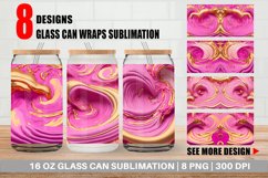 3D Whirlpool Gold Pink Glass Can Wraps Product Image 1