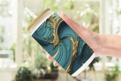 3D Whirlpool Gold Turquoise Glass Can Wraps Product Image 2