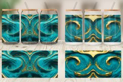 3D Whirlpool Gold Turquoise Glass Can Wraps Product Image 3