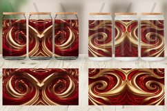 3D Whirlpool Red Gold Glass Can Wraps Product Image 3
