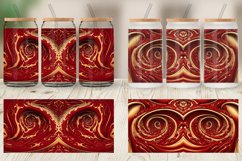 3D Whirlpool Red Gold Glass Can Wraps Product Image 5