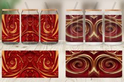 3D Whirlpool Red Gold Glass Can Wraps Product Image 6