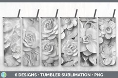 Bundle of six 3D Begonias Tumbler designs.