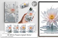 Digital Paper 3D White Flowers Product Image 1