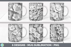 Bundle of six 3D Mug Wrap designs.
