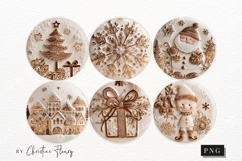 3D Gold Ceramic Christmas Ornament Sublimation Bundle Product Image 2