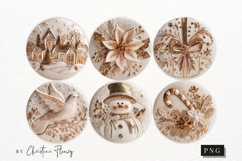 3D Gold Ceramic Christmas Ornament Sublimation Bundle Product Image 3