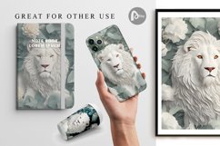 3D White Lion | Digital Paper Product Image 1
