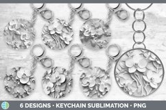 Bundle of six Sculpture Orchid Keychain designs.